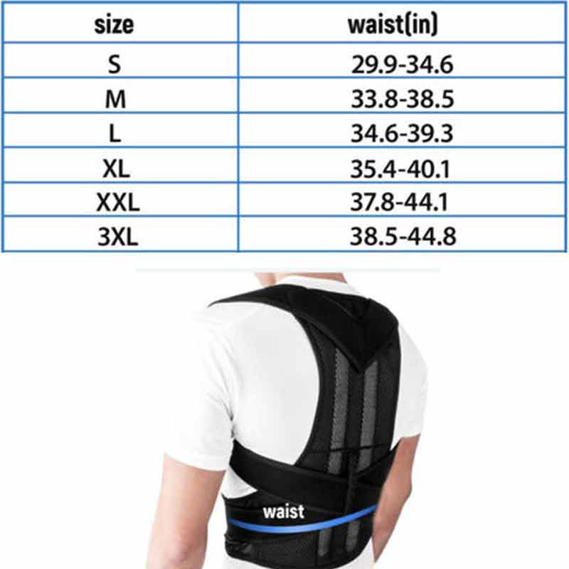 POSTURE CORRECTOR BACK BRACE ADJUSTABLE STRAIGHTEN