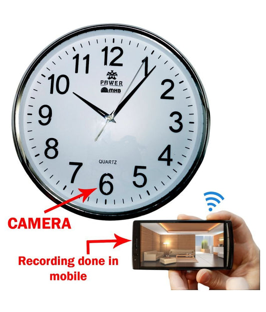 WALL CLOCK CAMERA FOR HOME SECURITY WITH WIRELESS MONITORING UPTO 4K RESOLUTION