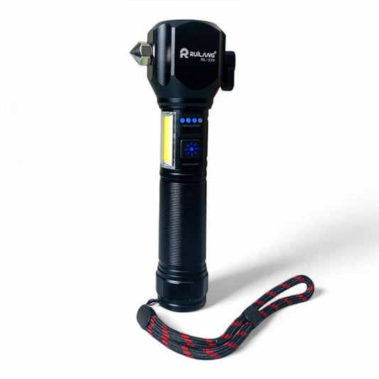 Multifunctional High Power Telescopic Rechargeable Torch With RGB LED Flashlight