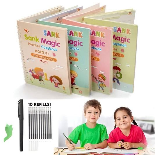 Sank Magic Book pack of 4 With 10 refil & pen