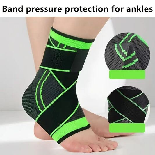 Adjustable Compression Ankle Brace – 1 Pc Support for Sports & Fitness