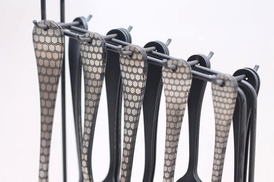 Stainless Steel Black Coated 29pcs Cutlery Set Design Diamond