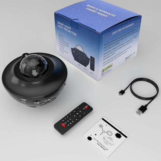 LED Galaxy Projector Light with Speaker – Remote Controlled & Color Changing