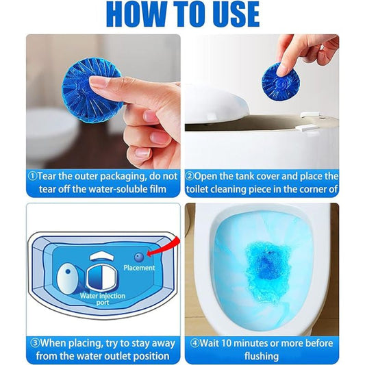 Toilet Cleaning Flushing Tablets (Pack Of 10)