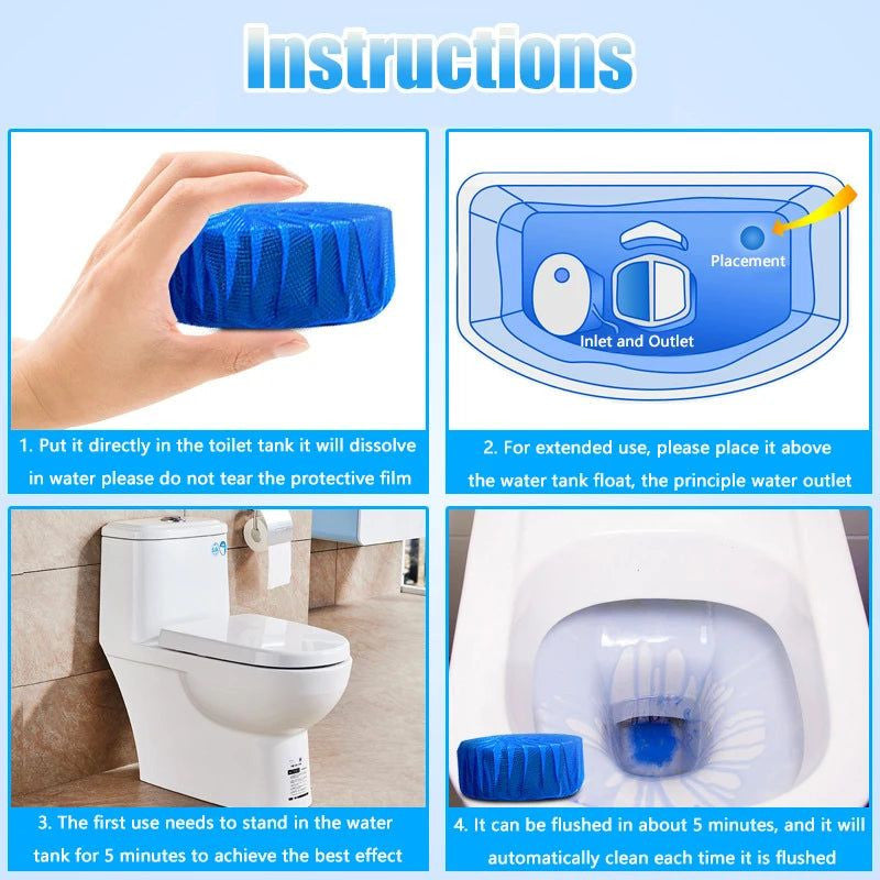 Toilet Cleaning Flushing Tablets (Pack Of 10)