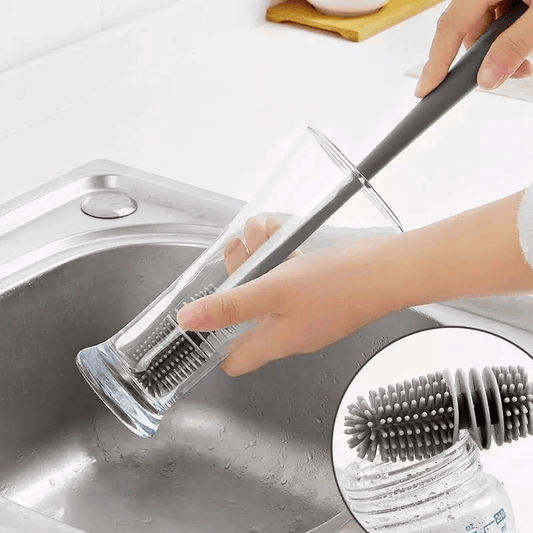 Silicon Glass &  cleaning brush(pack of 2)