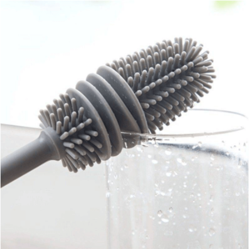 Silicon Glass &  cleaning brush(pack of 2)