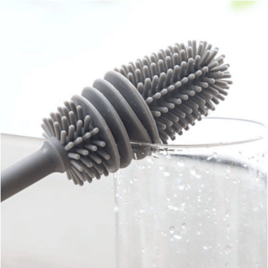 Silicon Glass &  cleaning brush(pack of 2)