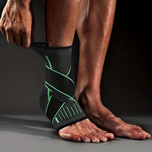 Adjustable Compression Ankle Brace – 1 Pc Support for Sports & Fitness