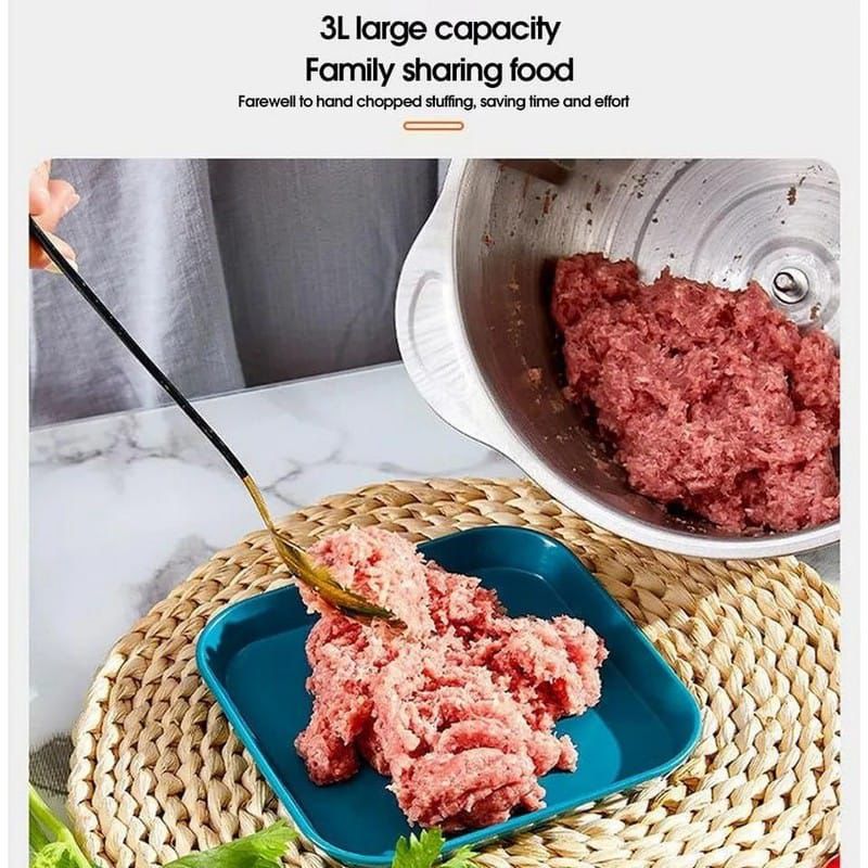 Multifunctional Silver Crest Electric High Power 3L Household Stainless Steel Meat Grinder and Blender
