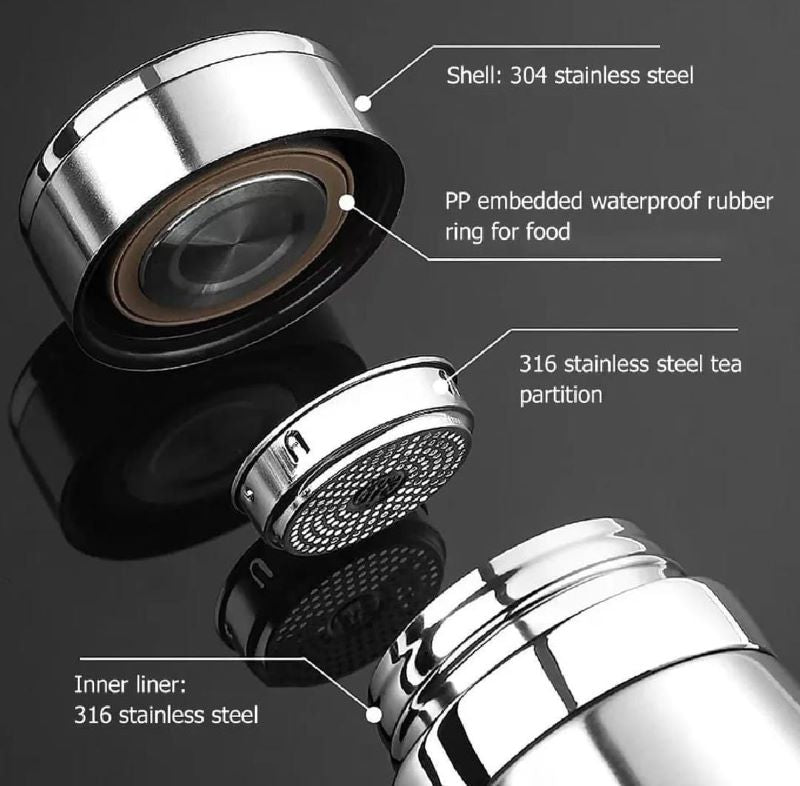 800ML 316sus HotnCold Stainless Steel Water Bottle (Mix/Random colour)