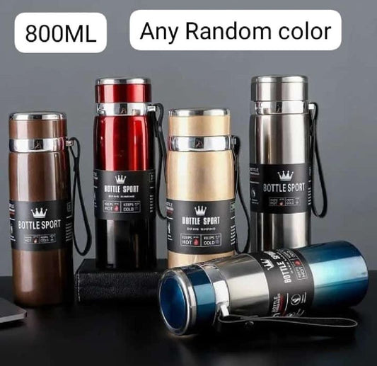 800ML 316sus HotnCold Stainless Steel Water Bottle (Mix/Random colour)