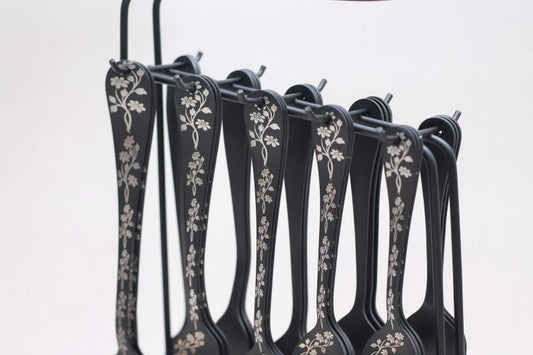 Stainless Steel Black Coated 29pcs Cutlery Set Floral