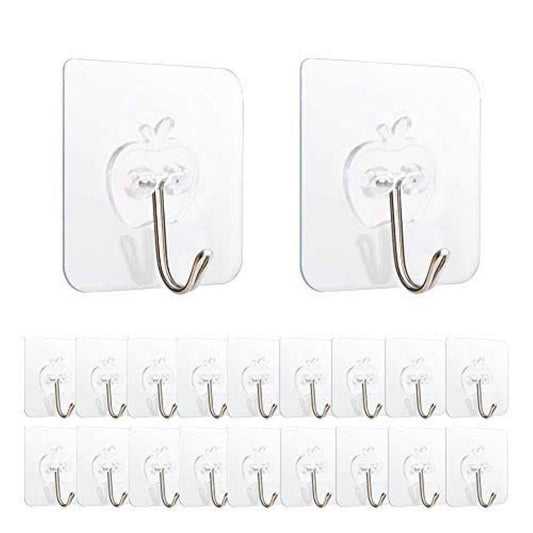 PACK OF 10 ADHESIVE SINGLE HOOK